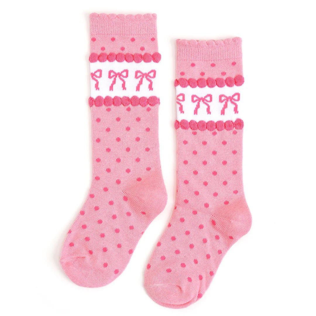 Pink Bow Socks
