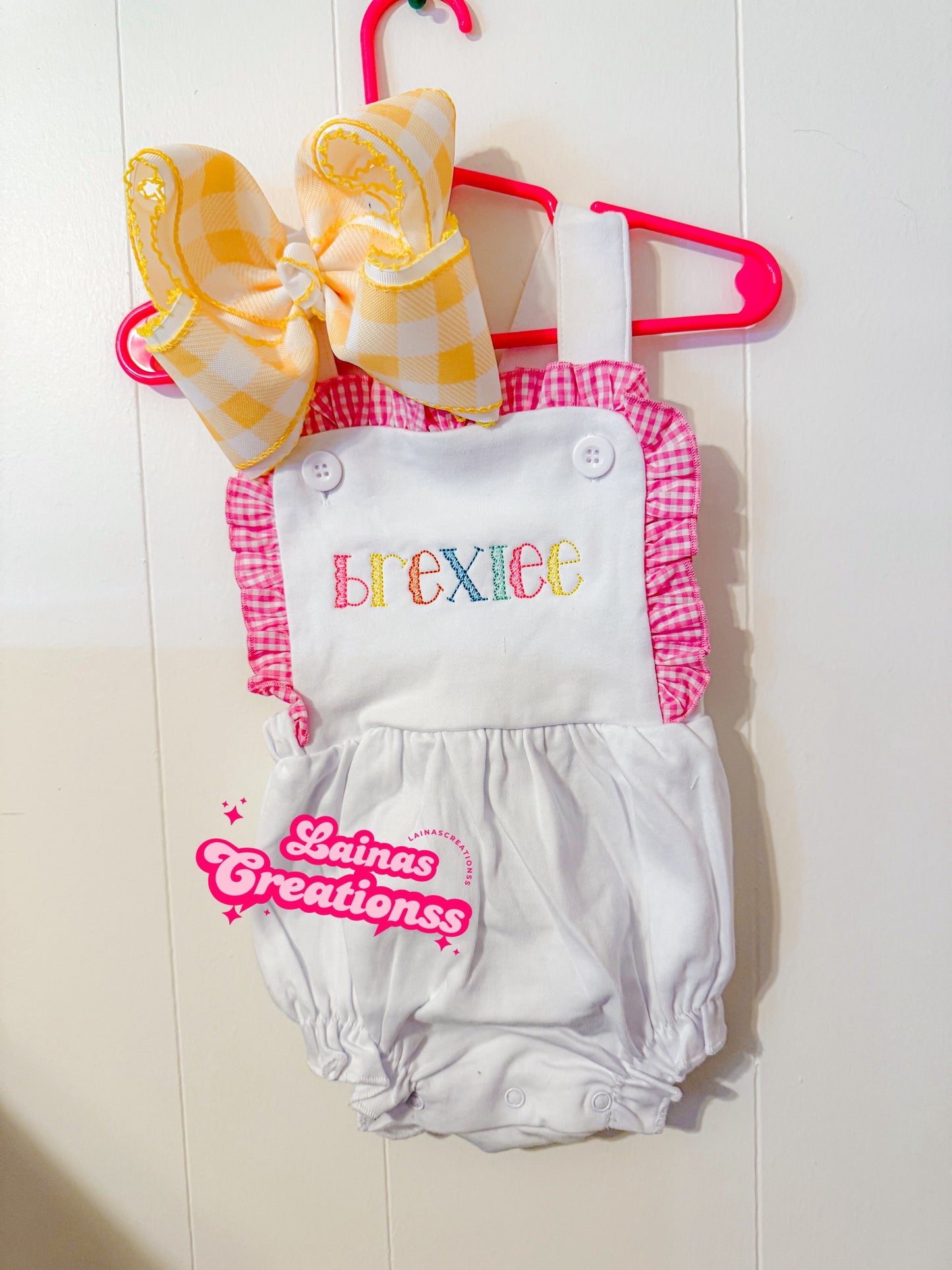 Pink Gingham Sunsuit