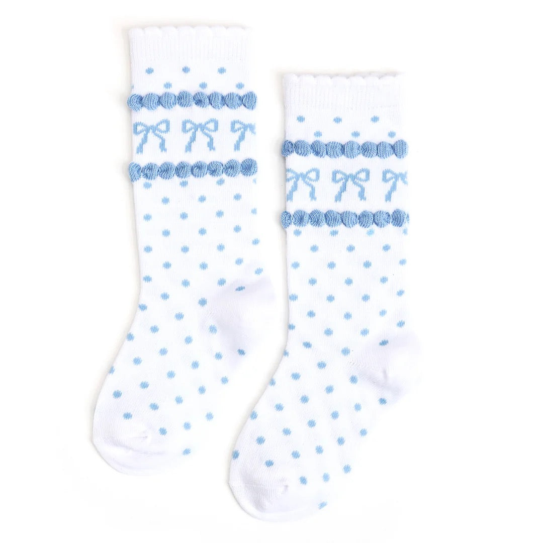 Blue Bow Socks