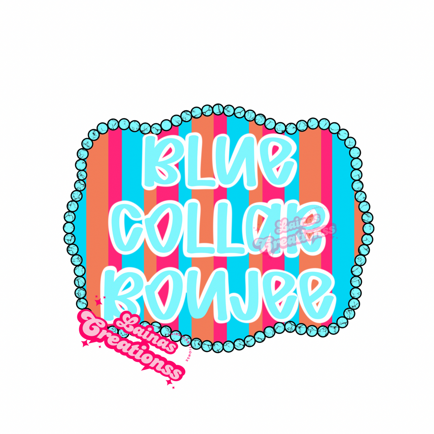 Blue collar boujee kids tee