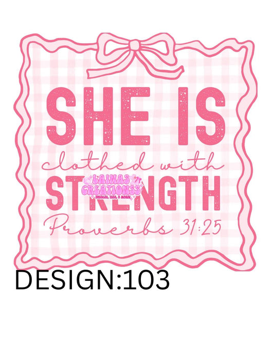 CLOTHED WITH STRENGTH