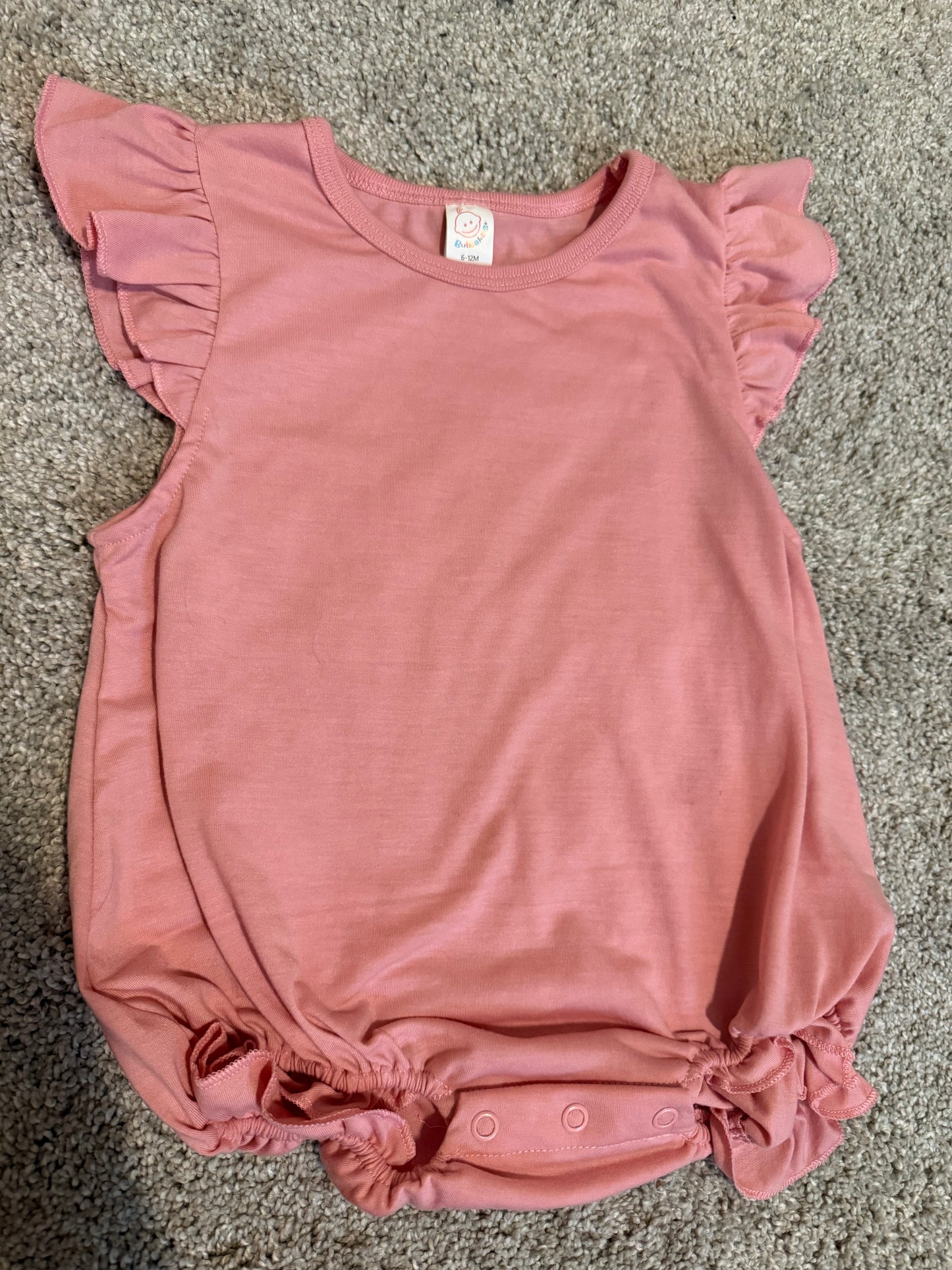 6/12 dusty pink flutter romper