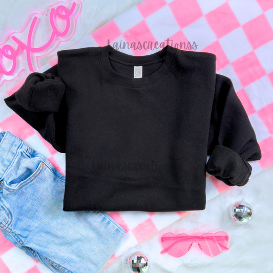 Large black sweater pick your print