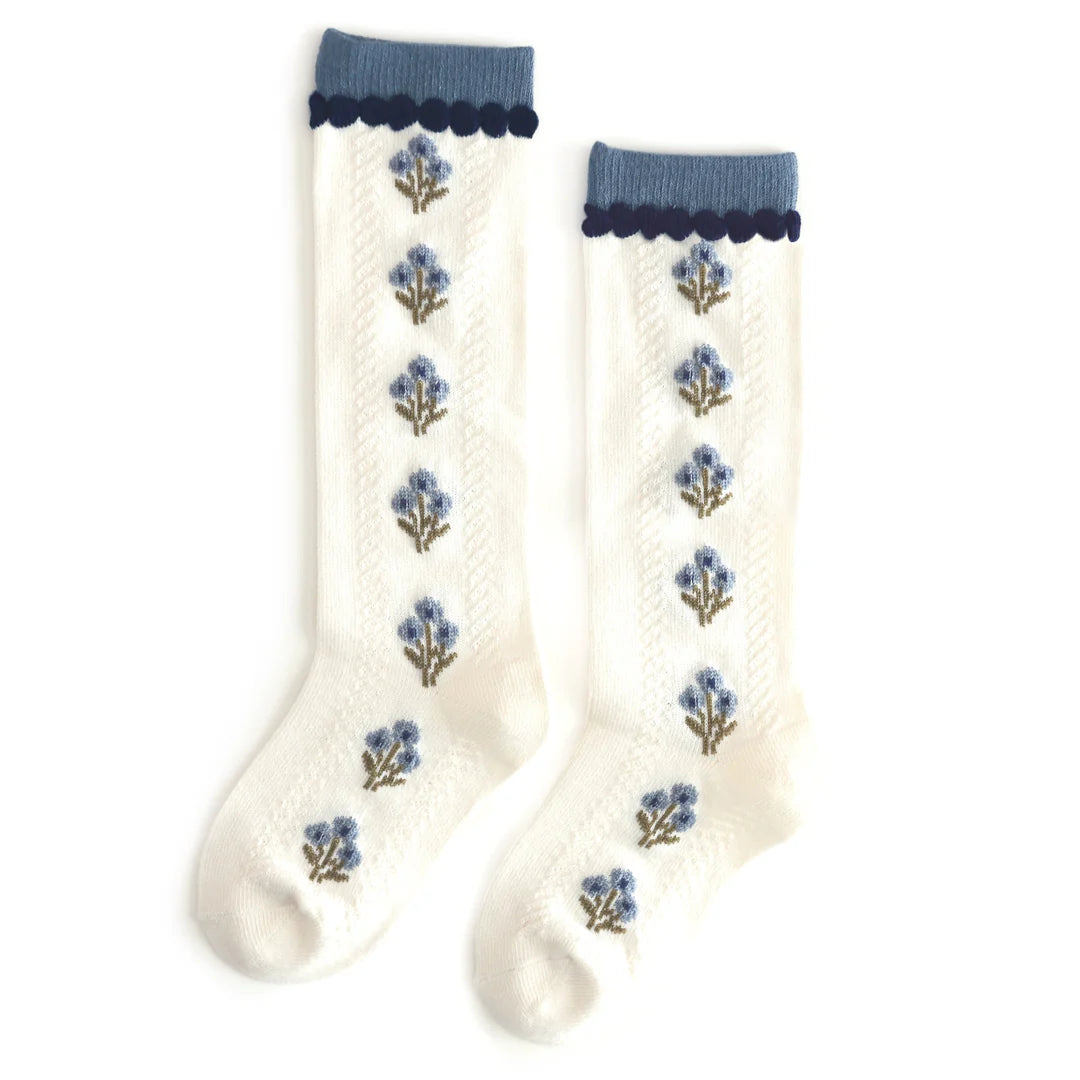 Fall floral knee high socks