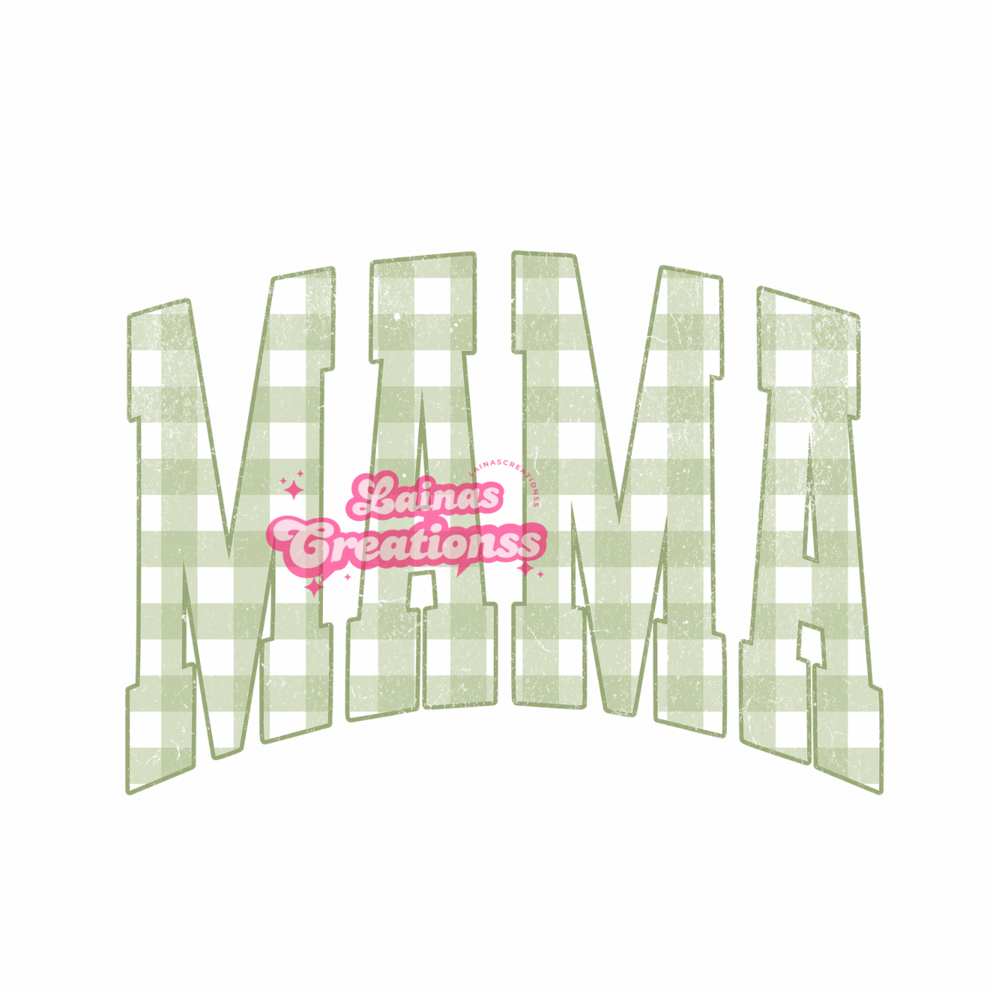 Green gingham mama