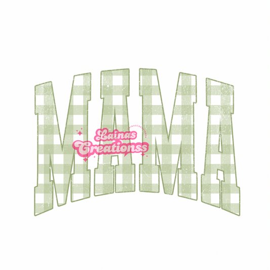 Green gingham mama
