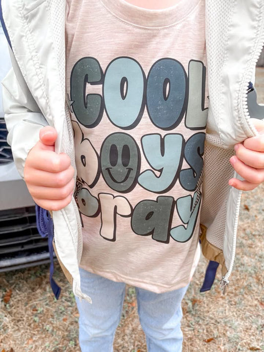 Cool boys pray kids tee