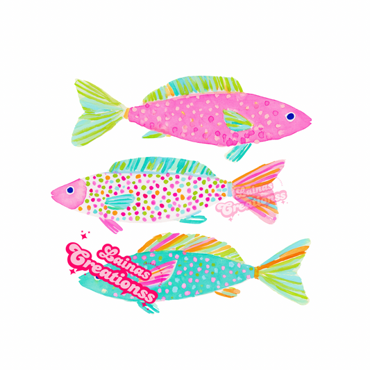 Preppy fish kids tee