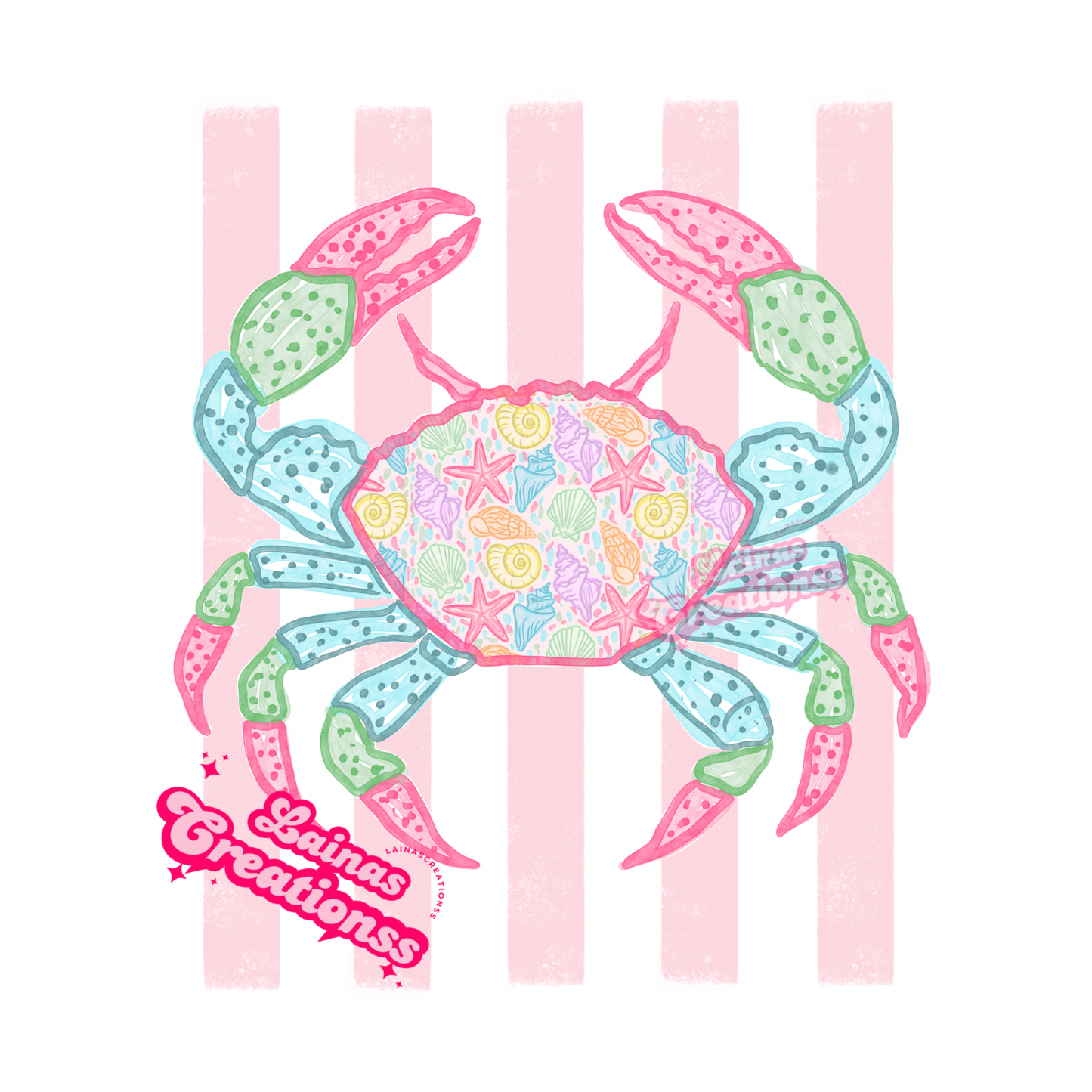 Preppy crab kids tee