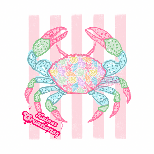 Preppy crab kids tee